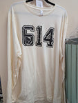 3x, 614 shirt, Tan/cream, long sleeve