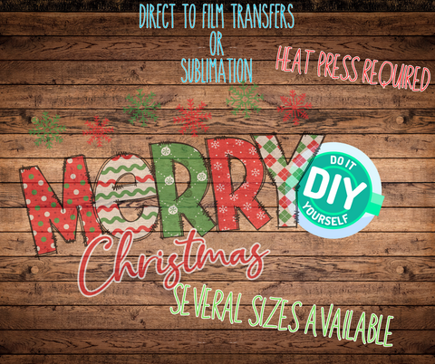 DTF Or Sublimation Print- Merry Christmas