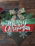 Merry Christmas Door Hanger Bulb by Antler Lane