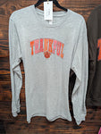 Size large, Unisex, Long Sleeve Thankful Turkey Sport Grey