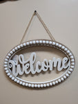 Wood Bead Welcome Sign