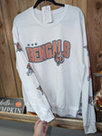 Size large, Unisex, Cincy football crewneck- Printed Sleeves