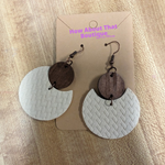 Chunky Crescent Style Earrings- Off White