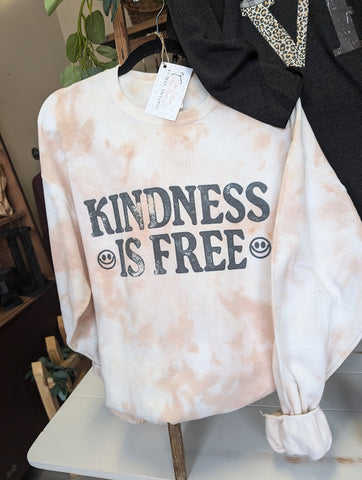 Size large, Unisex, Kindness is Free (hand dyed)