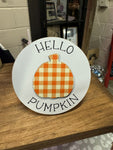 Hello Pumpkin Mini Shelf Sitter