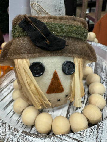 Scarecrow head- tiered tray item