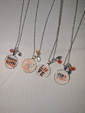 Browns football necklace-24 inch chain