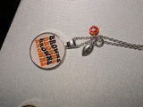 Browns football necklace-24 inch chain