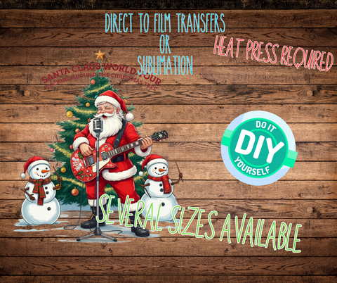 DTF Or Sublimation Print- Santa Claus Tour with snowmen