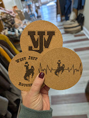 West Jefferson 4 inch Cork Coasters