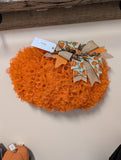 24 inch Pumpkin Deco Mesh Wreath